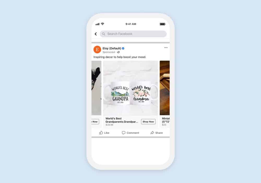 Etsy Site Dışı Reklamlar Facebook