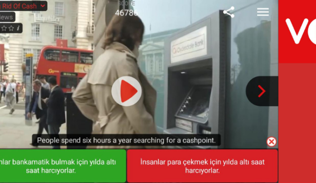 İngilizce Mobil Uygulamalar Vooscreen
