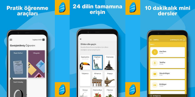 İngilizce Mobil Uygulamalar Rosseta Stone