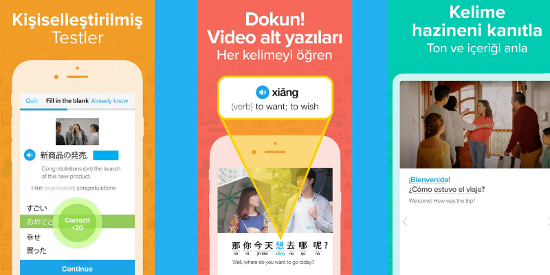 İngilizce Mobil Uygulamalar FluentU