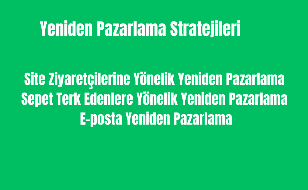 Yeniden Pazarlama Stratejileri