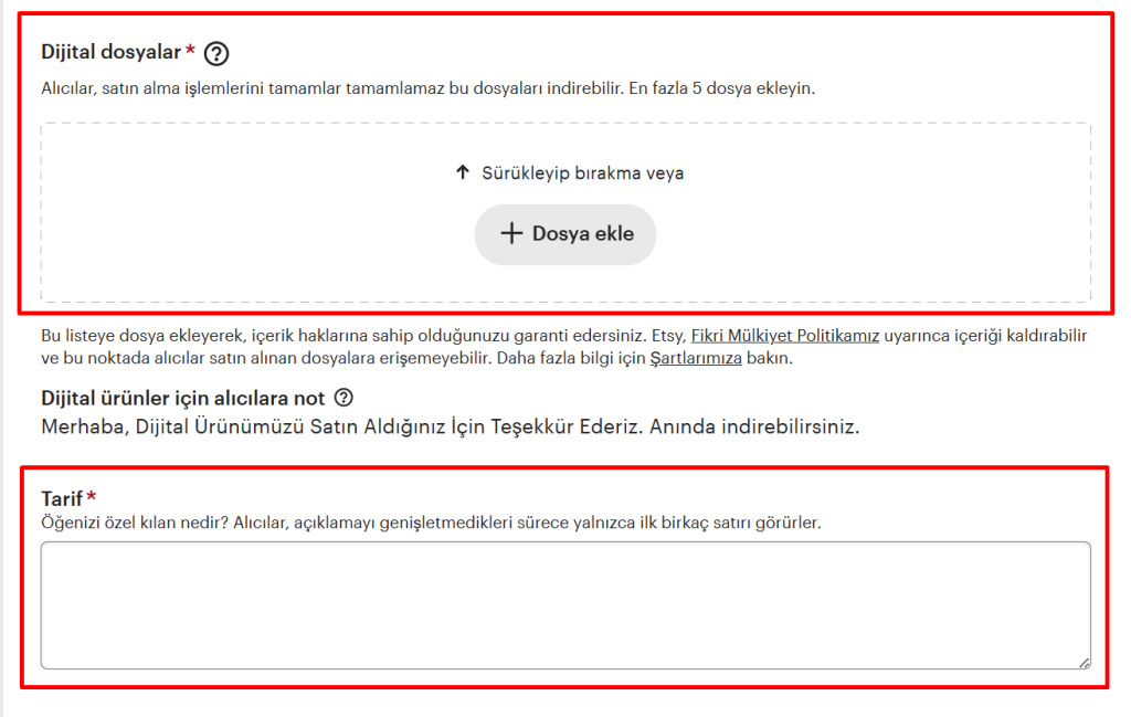 etsy'de dijital ürün nasıl satılır - Dijital Pazarlama Etsy Dijital Ürün Dosya Yükleme Formatları