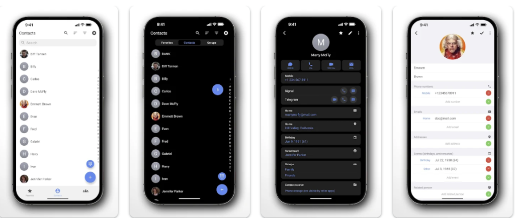 Android En İyi Rehber Uygulaması - Mobil Right Contacts uygulaması görüntüleri