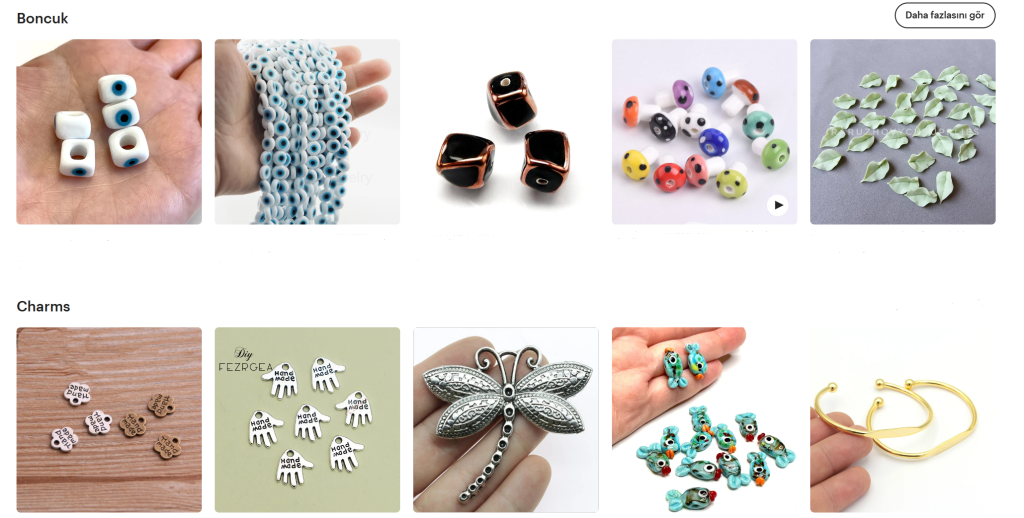 Takı ve el işi malzemeleri Etsy En Çok Satanlar