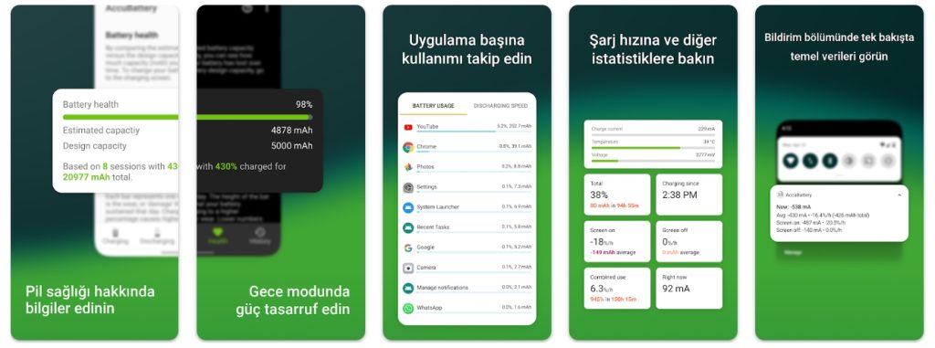 Accu Battery ile pil sağlığı öğrenme işlemi