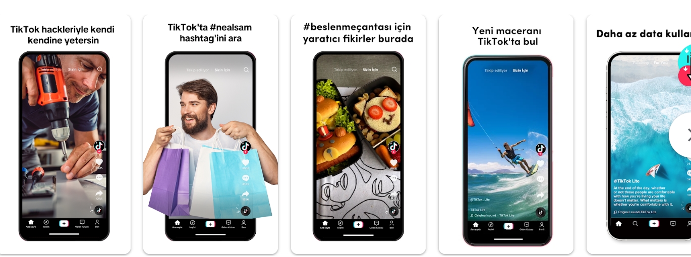 Tiktok interneti ve mobil hafızayı verimli kullanmak için tiktok lite uygulaması