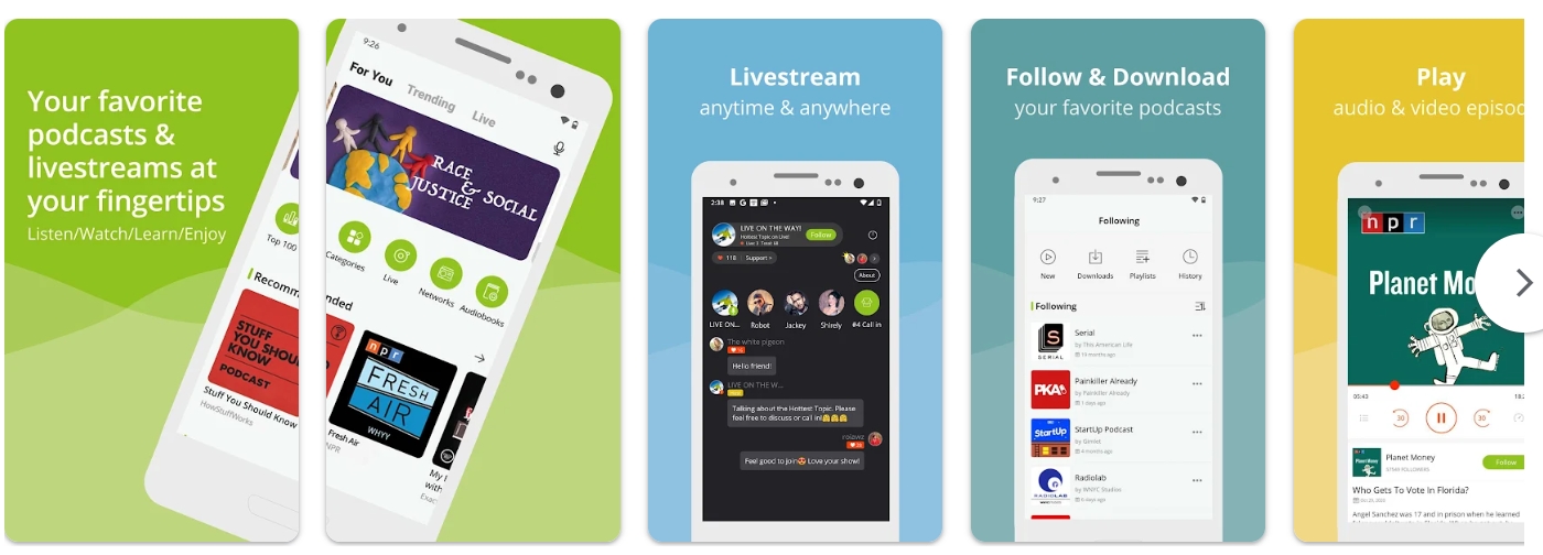 podbean podcast ve Radio SESLİ KİTAP UYGULAMASI