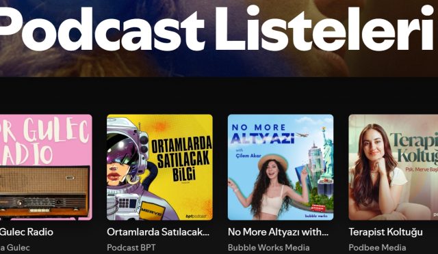 spotify podcast listeleri