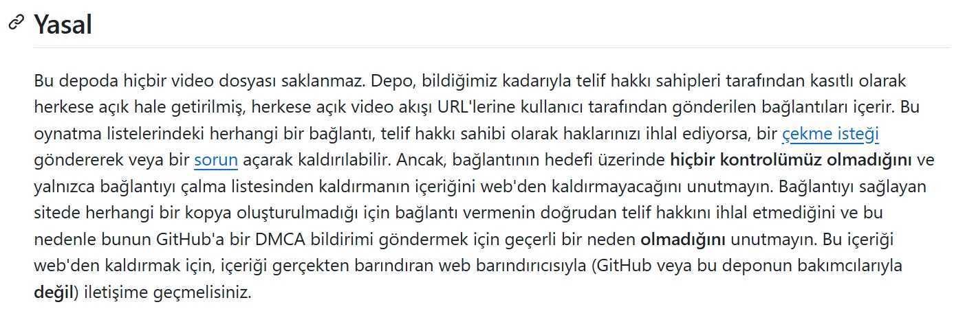 Ücretsiz İptv - İnternet ip tv için yasal uyarı