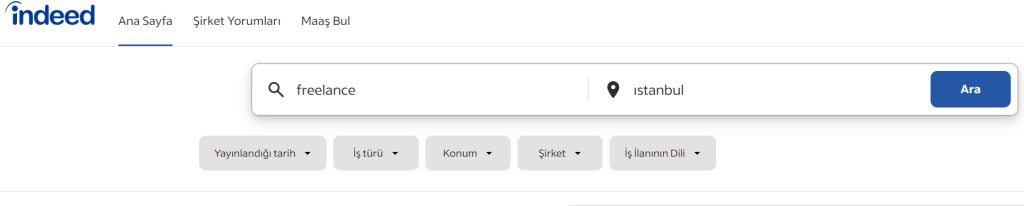 indeed freelance iş bulma siteleri 
